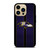 BALTIMORE RAVENS NFL METAL STRIPE iPhone 14 Pro Max Case Cover