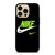 NIKE SWOOSH GREEN iPhone 14 Pro Max Case Cover