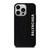 BALENCIAGA LEATHER BLACK iPhone 14 Pro Case Cover