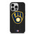 MILWAUKEE BREWERS BASEBALL BLACK iPhone 14 Pro Case Cover