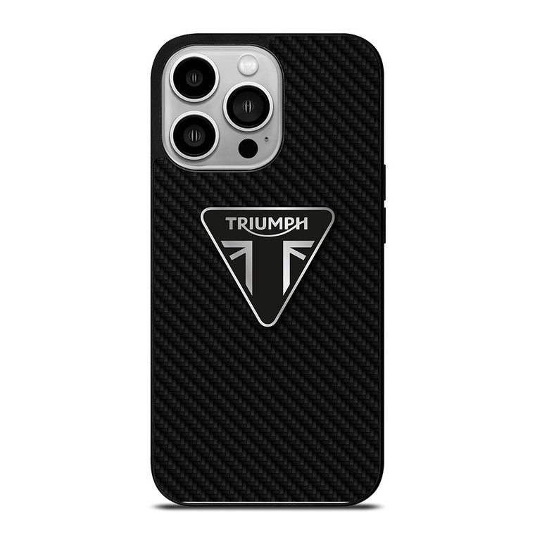 TRIUMPH MOTORCYCLES CARBON FIBER iPhone 14 Pro Case Cover TRIUMPH MOTORCYCLES CARBON FIBER iPhone 14 Pro Case Cover