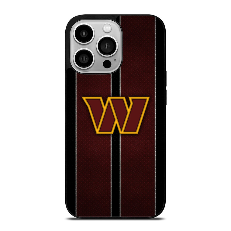 WASHINGTON COMMANDERS NFL METAL STRIPE iPhone 14 Pro Case Cover