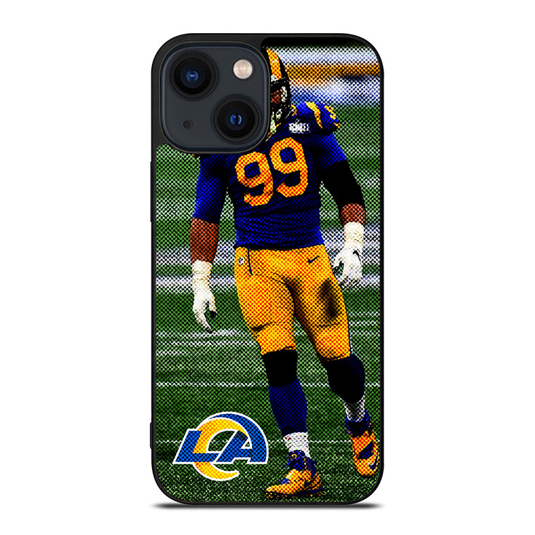 AARON DONALD 99 LOS ANGELES RAMS NFL FOOTBALL 2 iPhone 14 Plus Case Cover