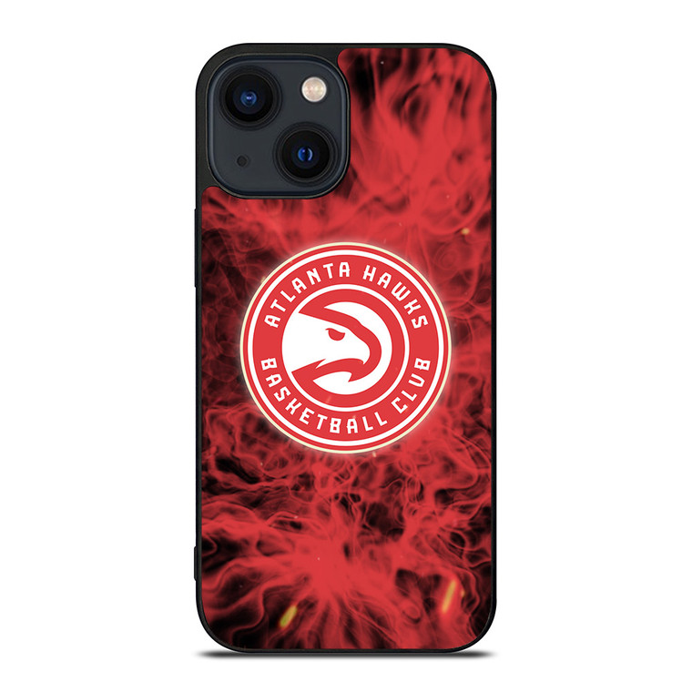 ATLANTA HAWKS BASKETBALL NBA FIRE iPhone 14 Plus Case Cover