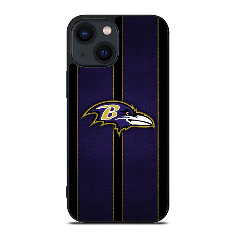 BALTIMORE RAVENS NFL METAL STRIPE iPhone 14 Plus Case Cover BALTIMORE RAVENS NFL METAL STRIPE iPhone 14 Plus Case Cover