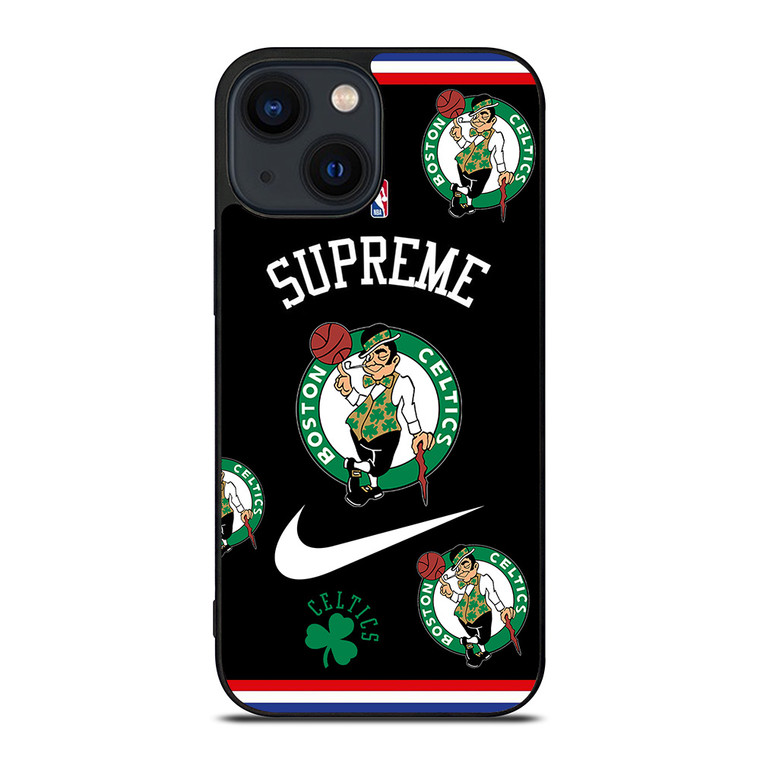 BOSTON CELTICS NBA X SUPREME NIKE iPhone 14 Plus Case Cover