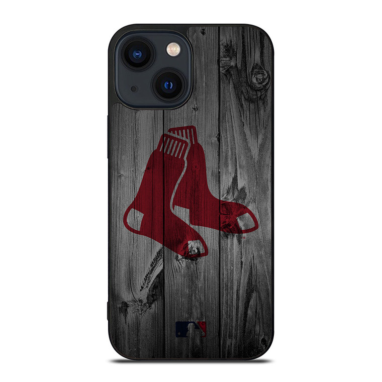 BOSTON RED SOX BASEBALL MLB WOOD LOGO iPhone 14 Plus Case Cover