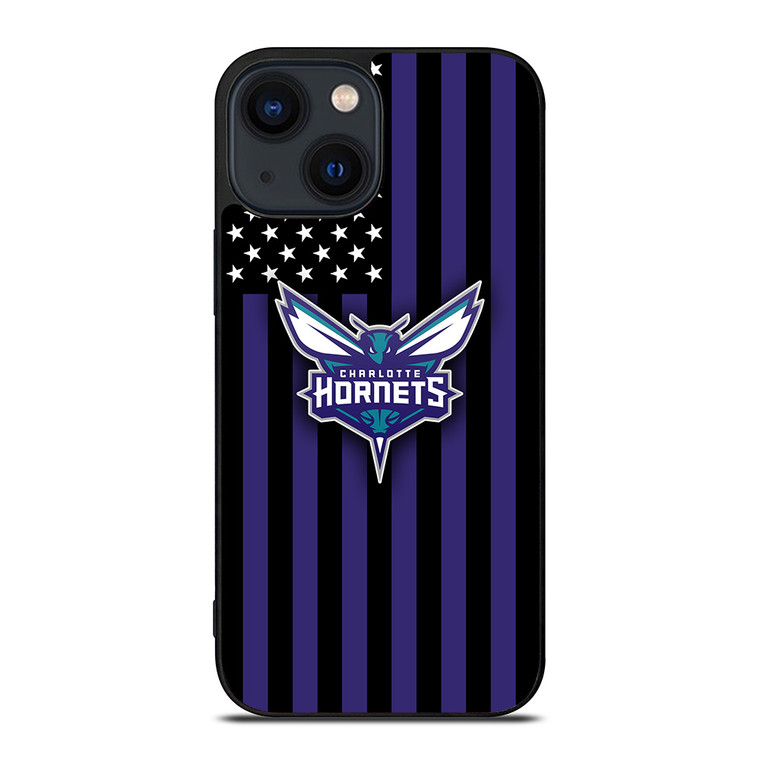 CHARLOTTE HORNETS NBA USA FLAG iPhone 14 Plus Case Cover