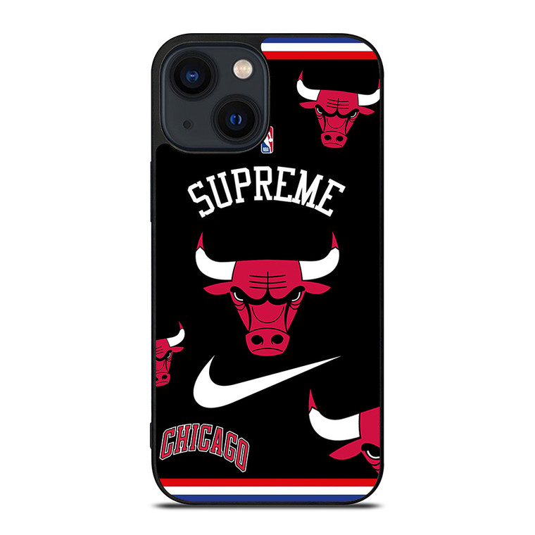 CHICAGO BULLS NBA X SUPREME NIKE iPhone 14 Plus Case Cover