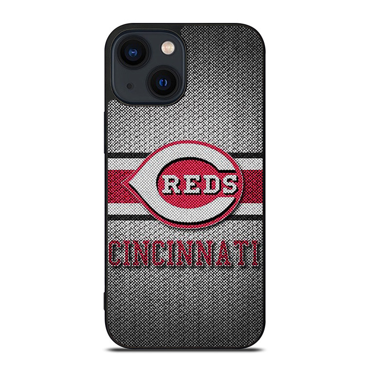 CINCINNATI RED MLB BASEBALL METAL iPhone 14 Plus Case Cover