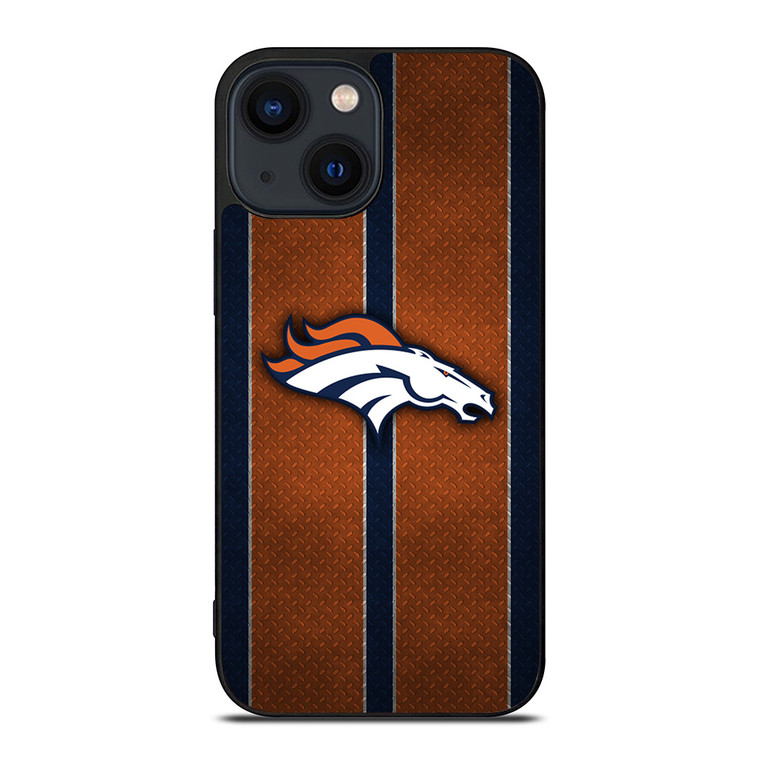 DENVER BRONCOS NFL METAL STRIPE iPhone 14 Plus Case Cover