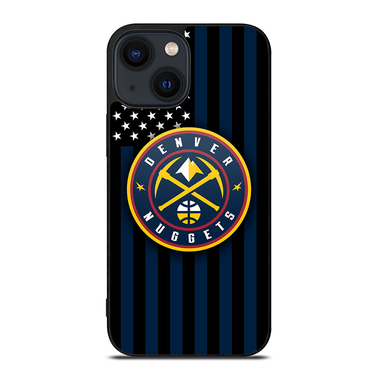 DENVER NUGGETS NBA USA FLAG iPhone 14 Plus Case Cover