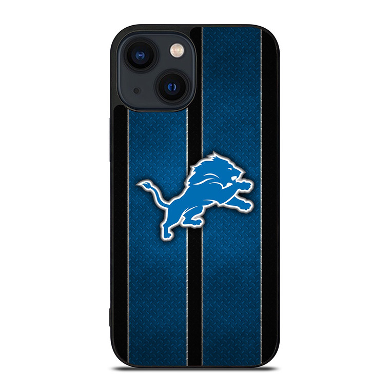 DETROIT LIONS NFL METAL STRIPE iPhone 14 Plus Case Cover