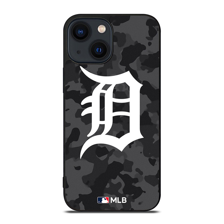 DETROIT TIGERS BASEBALL BLACK CAMO iPhone 14 Plus Case Cover