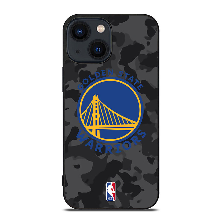 GOLDEN STATE WARRIORS BLACK CAMO iPhone 14 Plus Case Cover