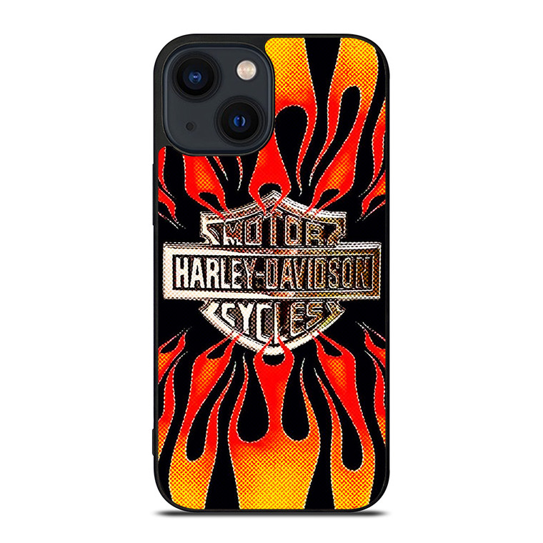 HARLAY DAVIDSON MOTOR FIRE LOGO iPhone 14 Plus Case Cover
