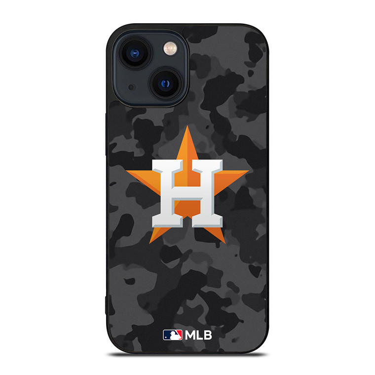 HOUSTON ASTROS BASEBALL BLACK CAMO iPhone 14 Plus Case Cover