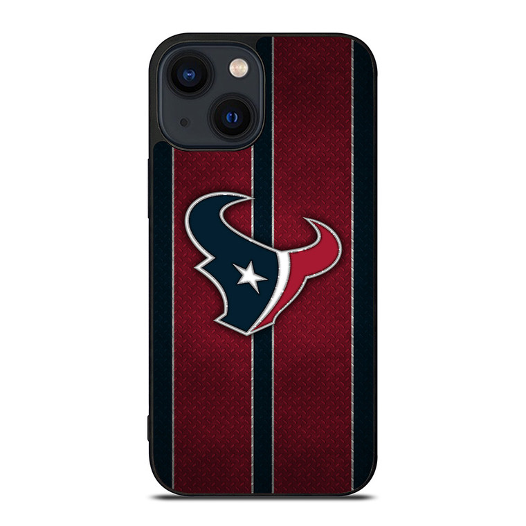 HOUSTON TEXANS NFL METAL STRIPE iPhone 14 Plus Case Cover