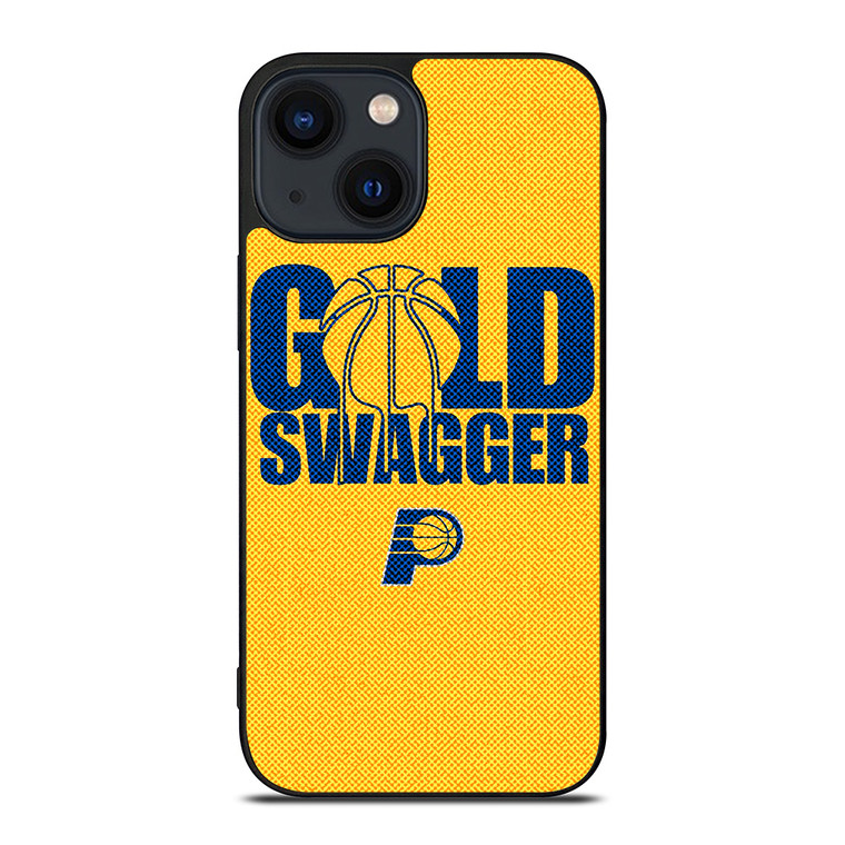 INDIANA PACERS NBA BASKETBALL GOLD SWAGGER iPhone 14 Plus Case Cover