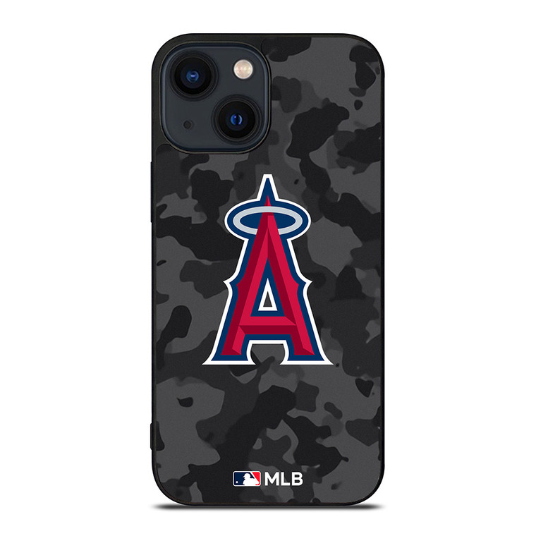 LOS ANGELES ANGELS BASEBALL BLACK CAMO iPhone 14 Plus Case Cover