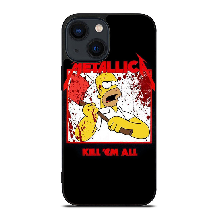 METALLICA KILL EM ALL SIMPSONS iPhone 14 Plus Case Cover