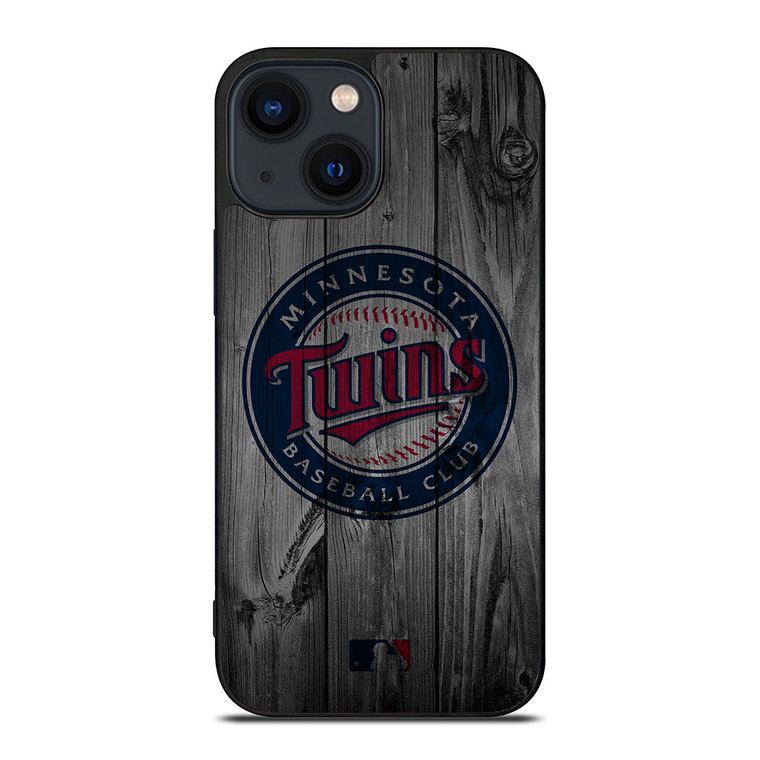 MINNESOTA TWINS BASEBALL MLB WOOD LOGO iPhone 14 Plus Case Cover