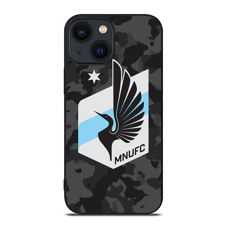 MINNESOTA UNITED FC MLS BLACK CAMO iPhone 14 Plus Case Cover