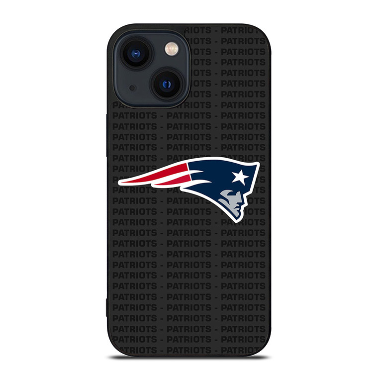 NEW ENGLAND PATRIOTS FOOTBALL TEXT iPhone 14 Plus Case Cover