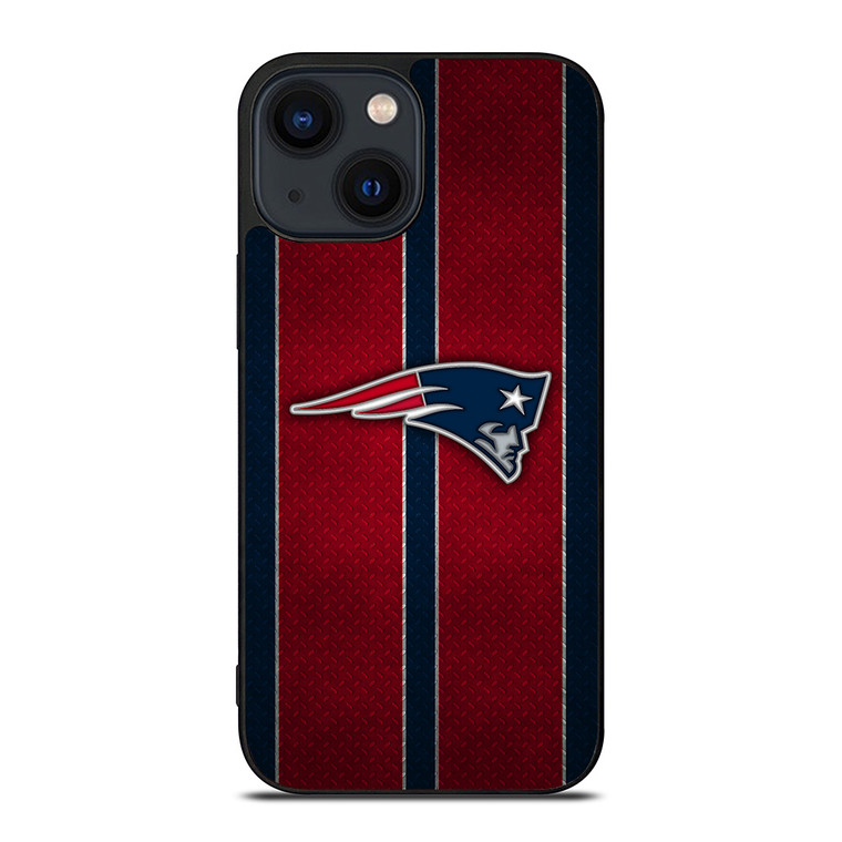 NEW ENGLAND PATRIOTS NFL METAL STRIPE iPhone 14 Plus Case Cover