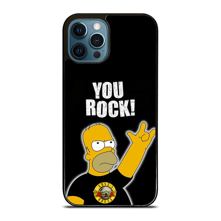 GUNS N ROSES ROCK HOMER SIMPSONS iPhone 12 Pro Max Case Cover
