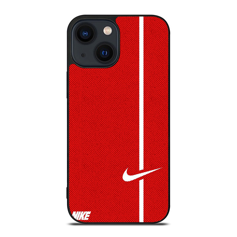 NIKE LOGO RED STRIPE iPhone 14 Plus Case Cover