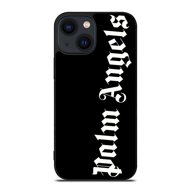 PALM ANGELS BLACK LOGO iPhone 14 Plus Case Cover