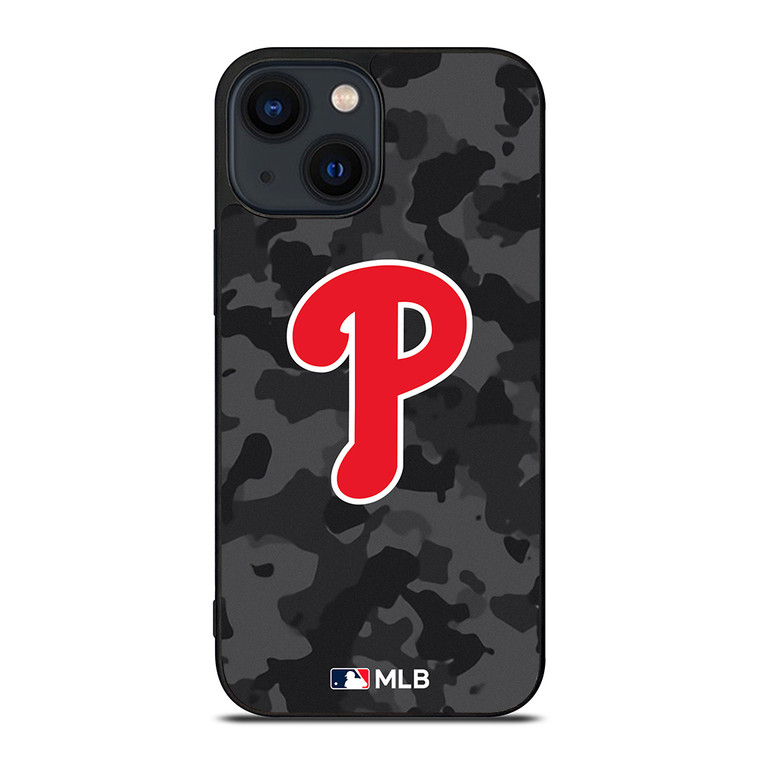 PHILADELPHIA PHILLIES BASEBALL BLACK CAMO iPhone 14 Plus Case Cover
