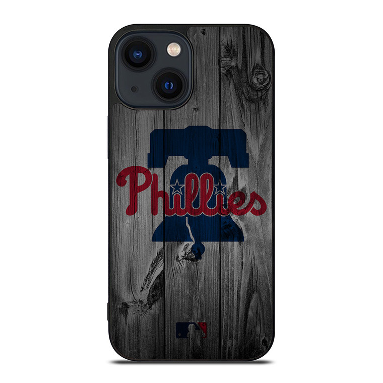PHILADELPHIA PHILLIES BASEBALL MLB WOOD LOGO iPhone 14 Plus Case Cover