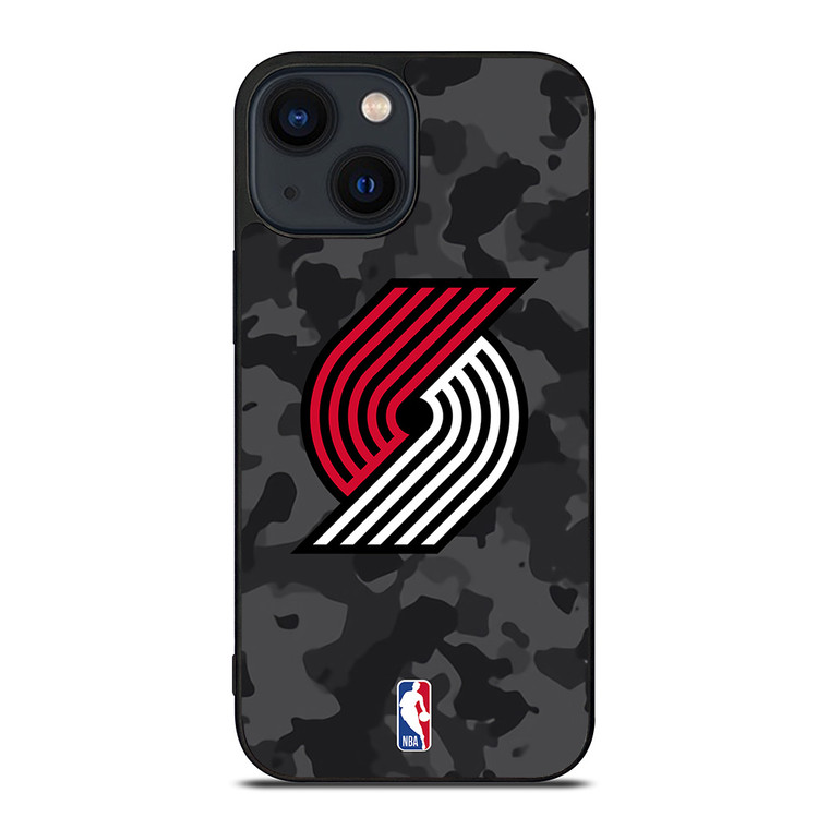PORTLAND TRAIL BLAZERS BLACK CAMO iPhone 14 Plus Case Cover