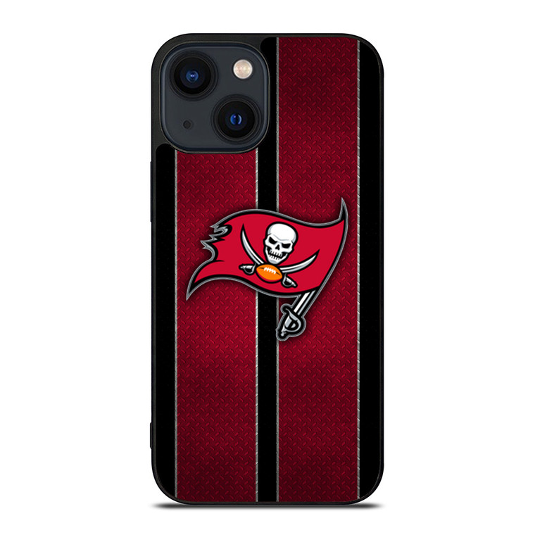 TAMPA BAY BUCCANEERS NFL METAL STRIPE iPhone 14 Plus Case Cover