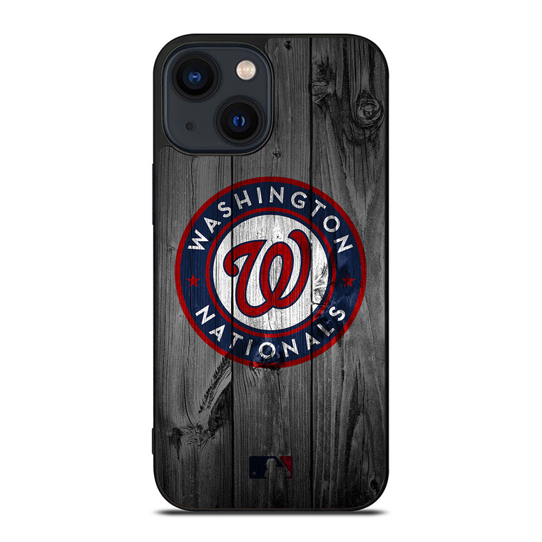 WASHINGTON NATIONALS BASEBALL MLB WOOD LOGO iPhone 14 Plus Case Cover