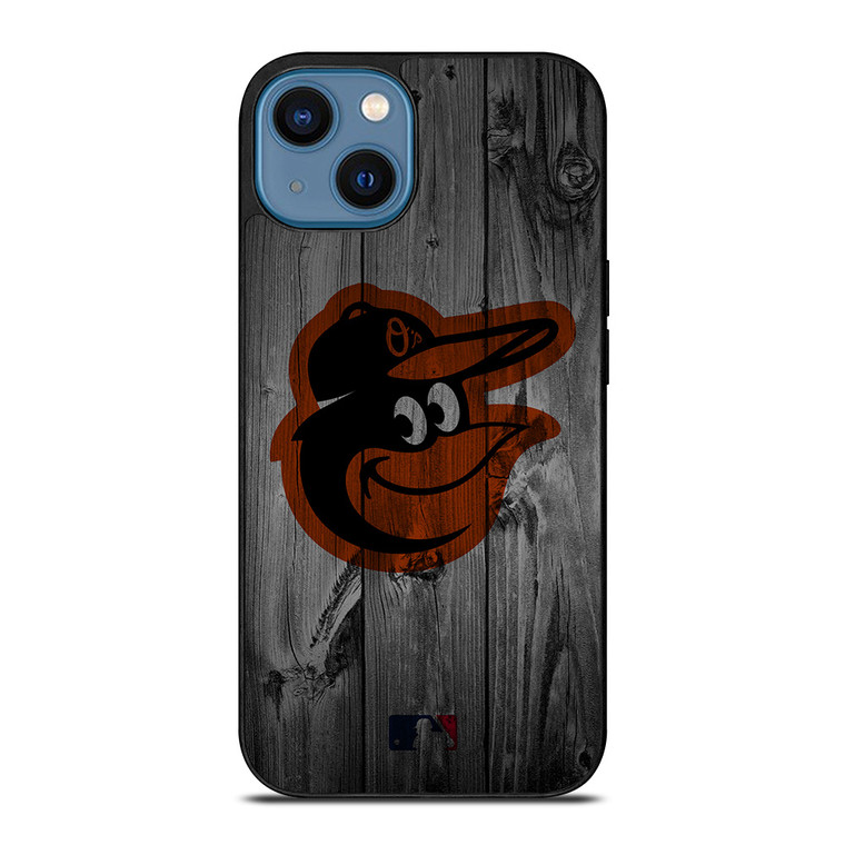 BALTIMORE ORIOLES BASEBALL MLB WOOD LOGO iPhone 14 Case Cover