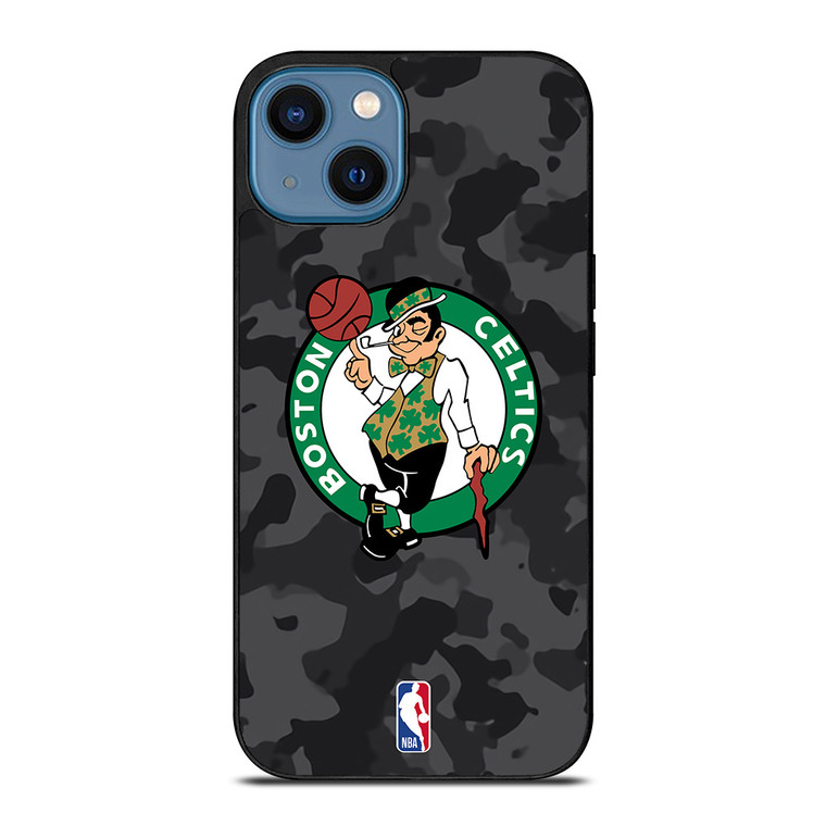 BOSTON CELTICS BLACK CAMO iPhone 14 Case Cover