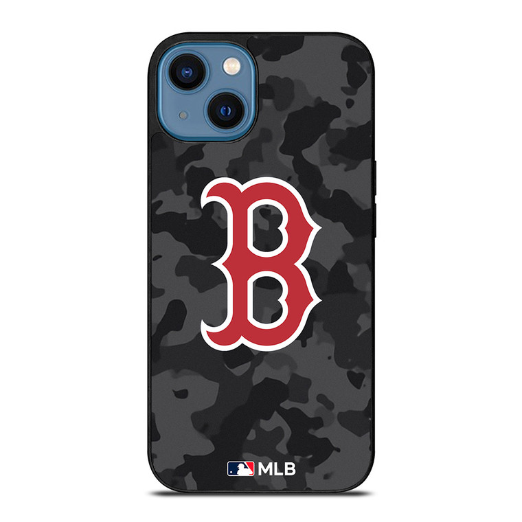 BOSTON RED SOX BASEBALL BLACK CAMO iPhone 14 Case Cover