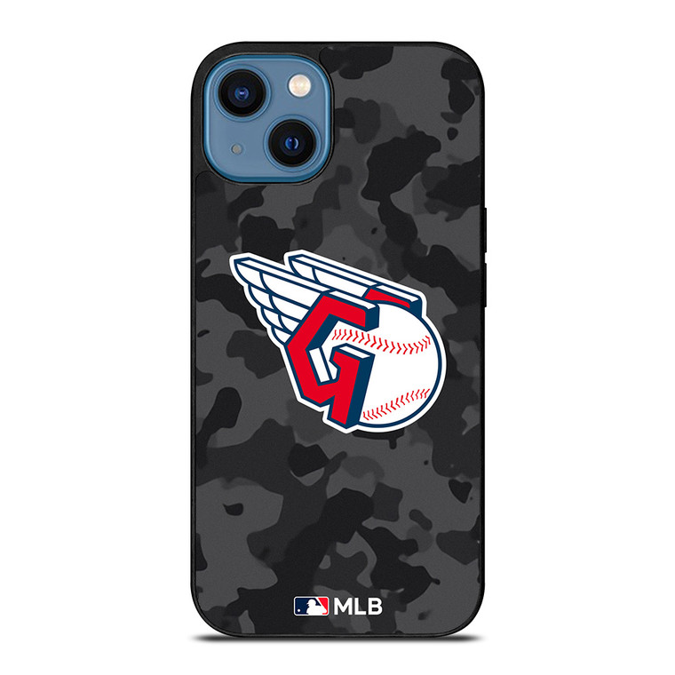 CLEVELAND GUARDIANS BASEBALL BLACK CAMO iPhone 14 Case Cover