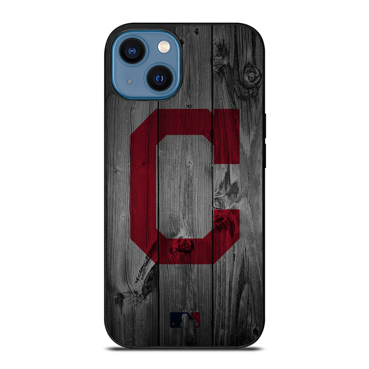CLEVELAND GUARDIANS BASEBALL MLB WOOD LOGO iPhone 14 Case Cover