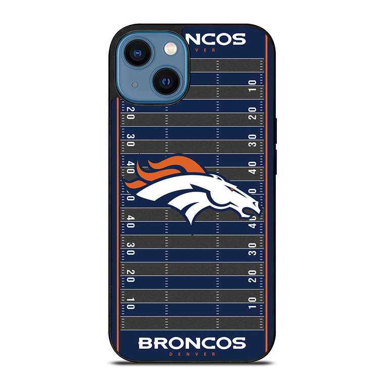 DENVER BRONCOS FOOTBALL FIELD iPhone 14 Case Cover DENVER BRONCOS FOOTBALL FIELD iPhone 14 Case Cover