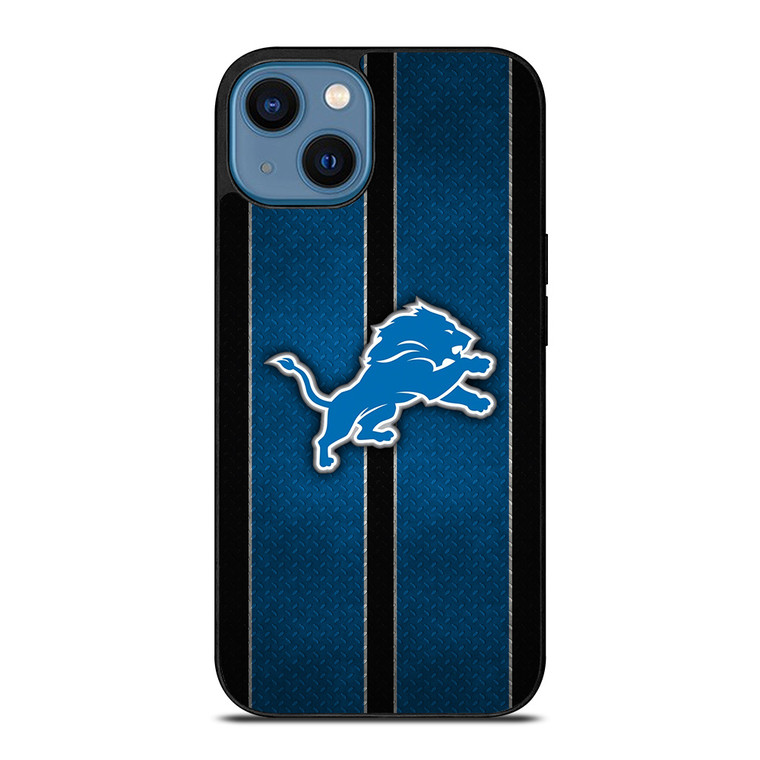 DETROIT LIONS NFL METAL STRIPE iPhone 14 Case Cover