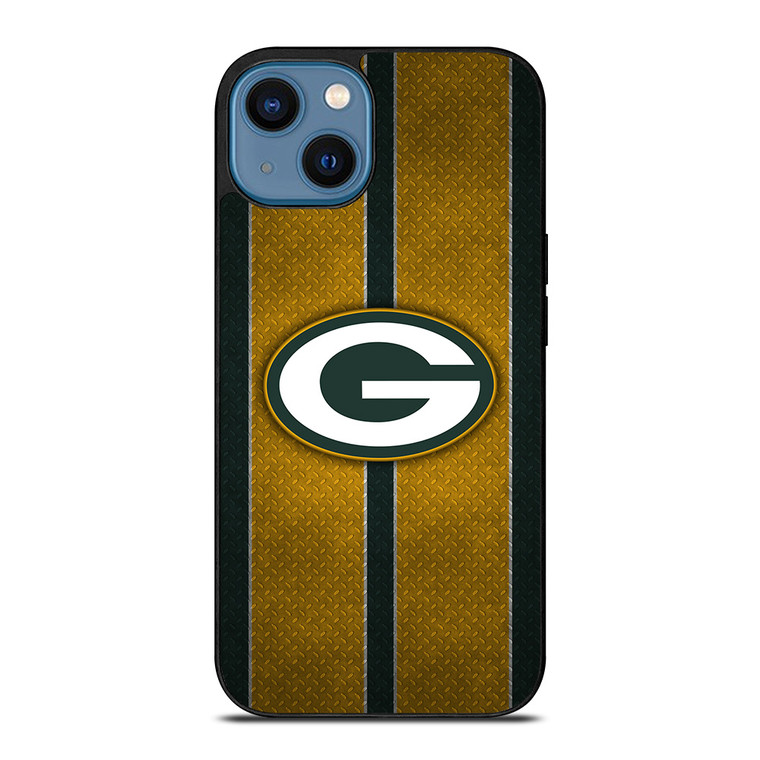 GREEN BAY PACKERS NFL METAL STRIPE iPhone 14 Case Cover