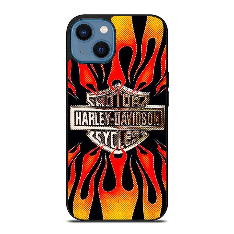 HARLAY DAVIDSON MOTOR FIRE LOGO iPhone 14 Case Cover