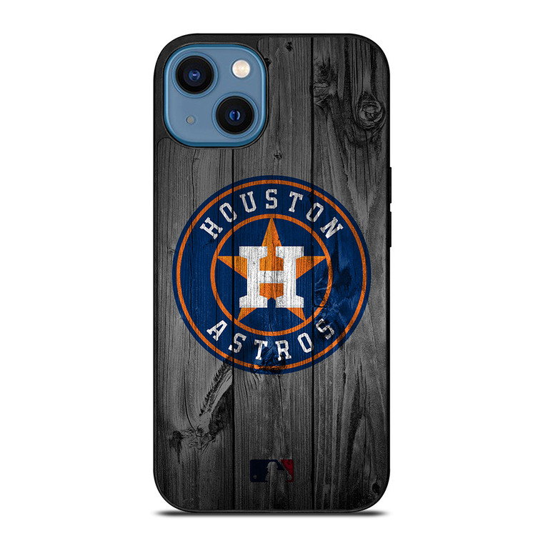 HOUSTON ASTROS BASEBALL MLB WOOD LOGO iPhone 14 Case Cover