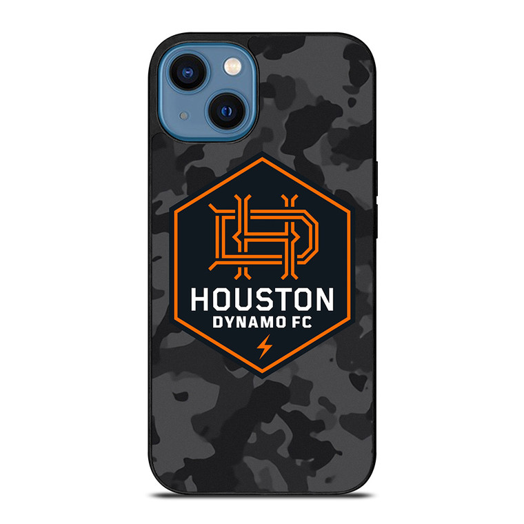 HOUSTON DYNAMO FC MLS BLACK CAMO iPhone 14 Case Cover