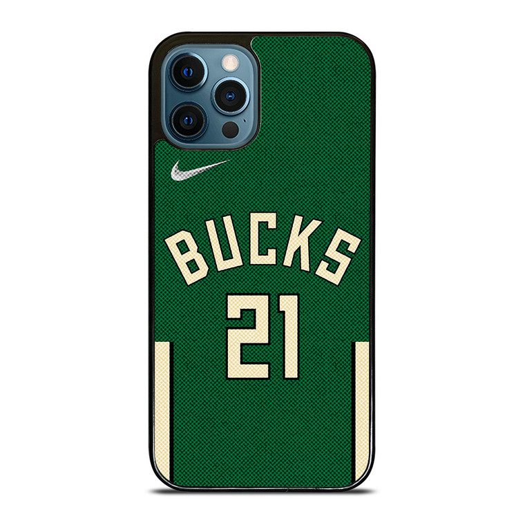 JRUE HOLIDAY MILWAUKEE BUCKS NIKE NBA 2021-22 iPhone 12 Pro Max Case Cover