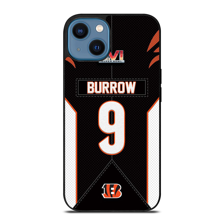 JOE BURROW CINCINNATI BENGALS NFL SUPER BOWL LVI iPhone 14 Case Cover
